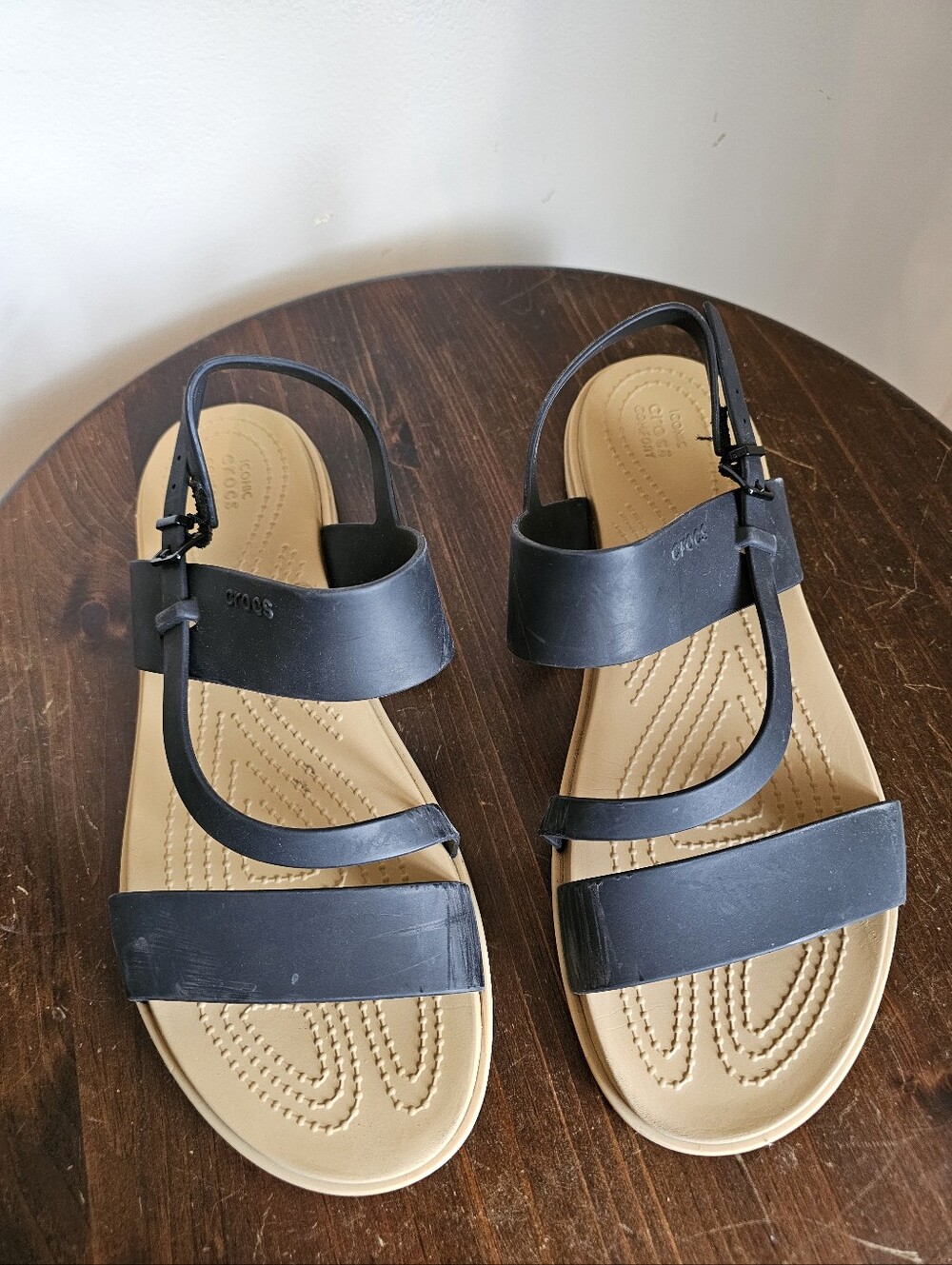 Crocs Black Strappy Sandals